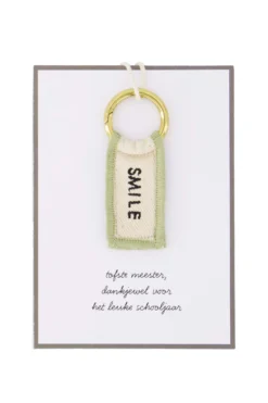ansichtkaart sleutelhanger liefste meester