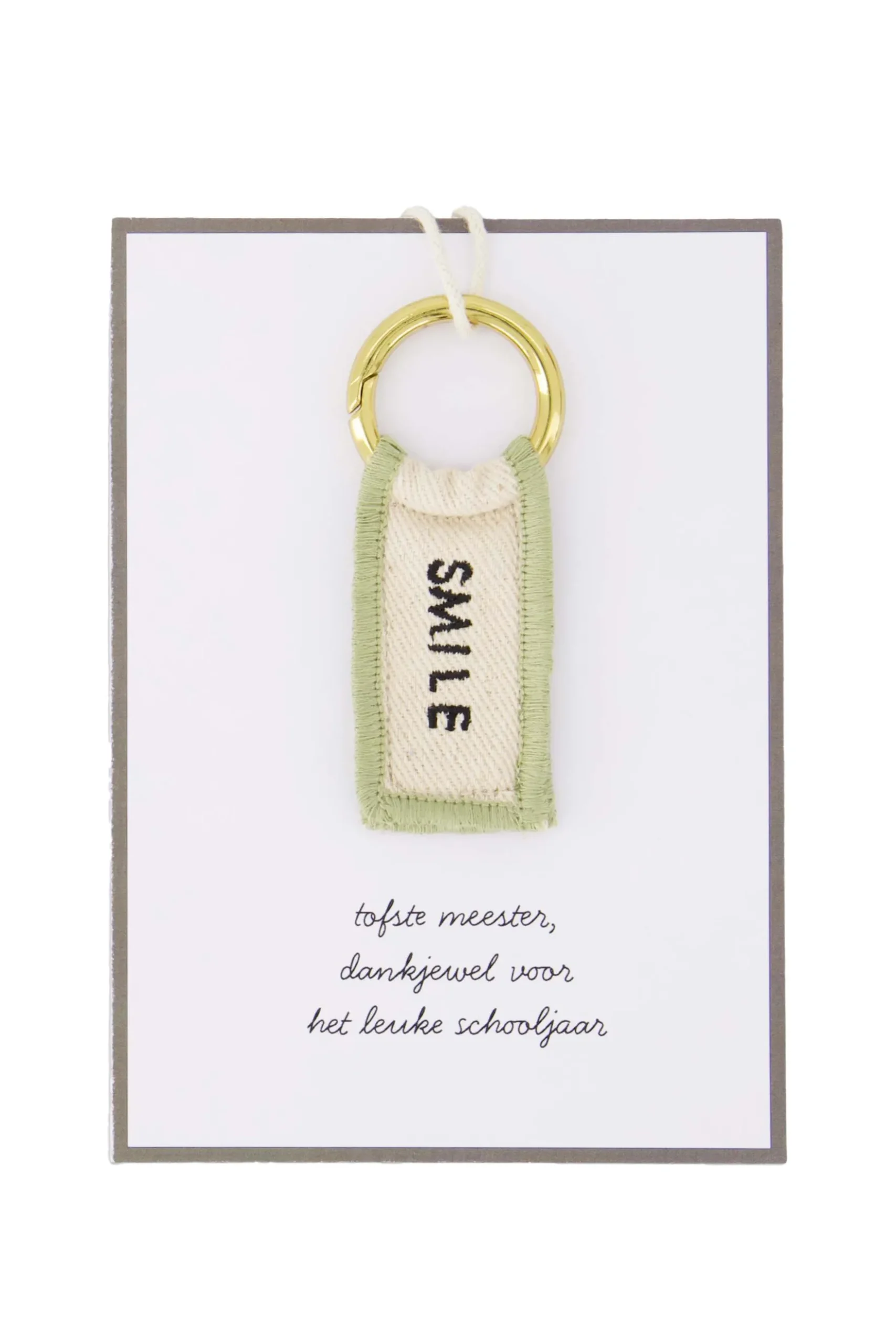 ansichtkaart sleutelhanger liefste meester