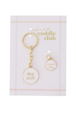 ansichtkaart sleutelhanger/penning dog mom