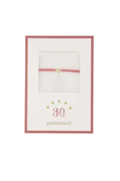 armbandje hartje 30 gefeliciteerd