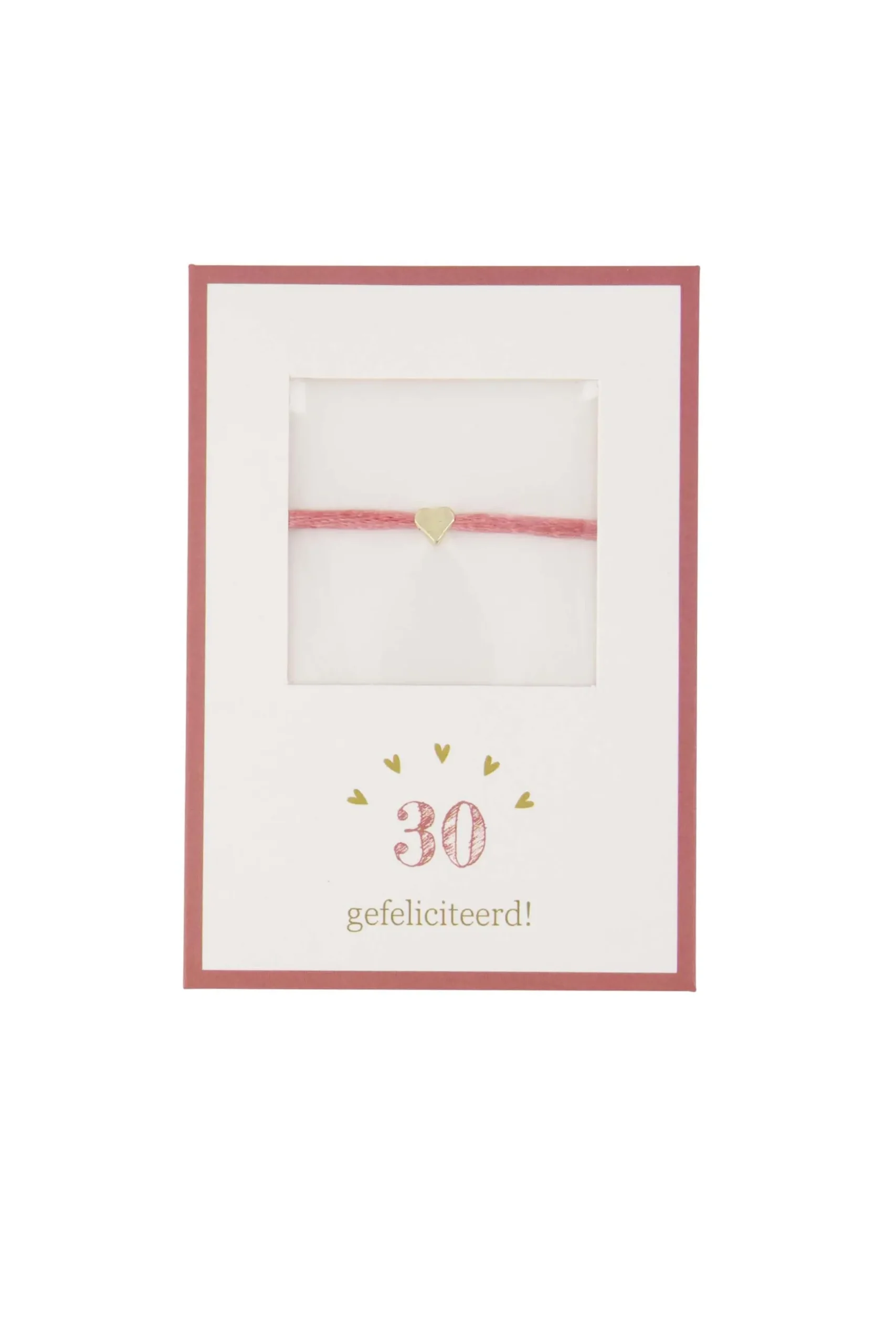 armbandje hartje 30 gefeliciteerd