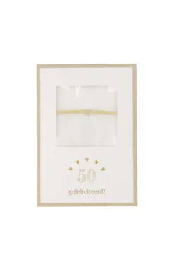 armbandje hartje 50 gefeliciteerd