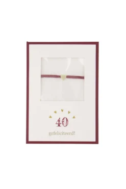 armbandje hartje 40 gefeliciteerd