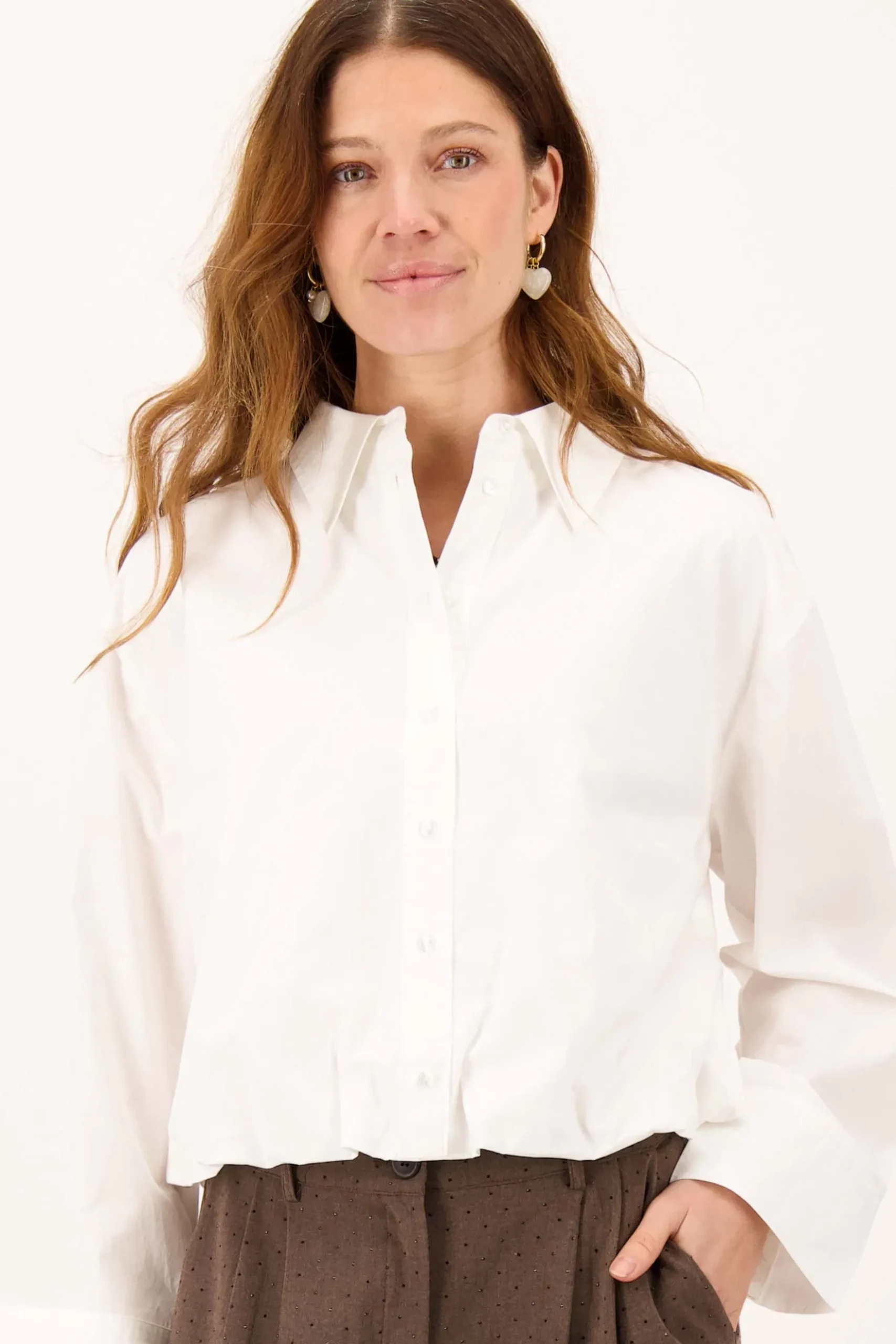 ballon blouse lange mouw
