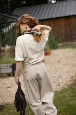 barrel broek met stretch