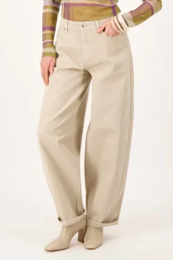 barrel broek met stretch