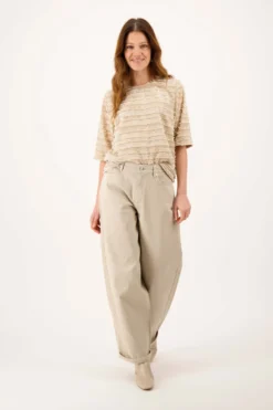 barrel broek met stretch