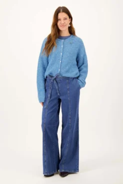basic vestje met broche lange mouw