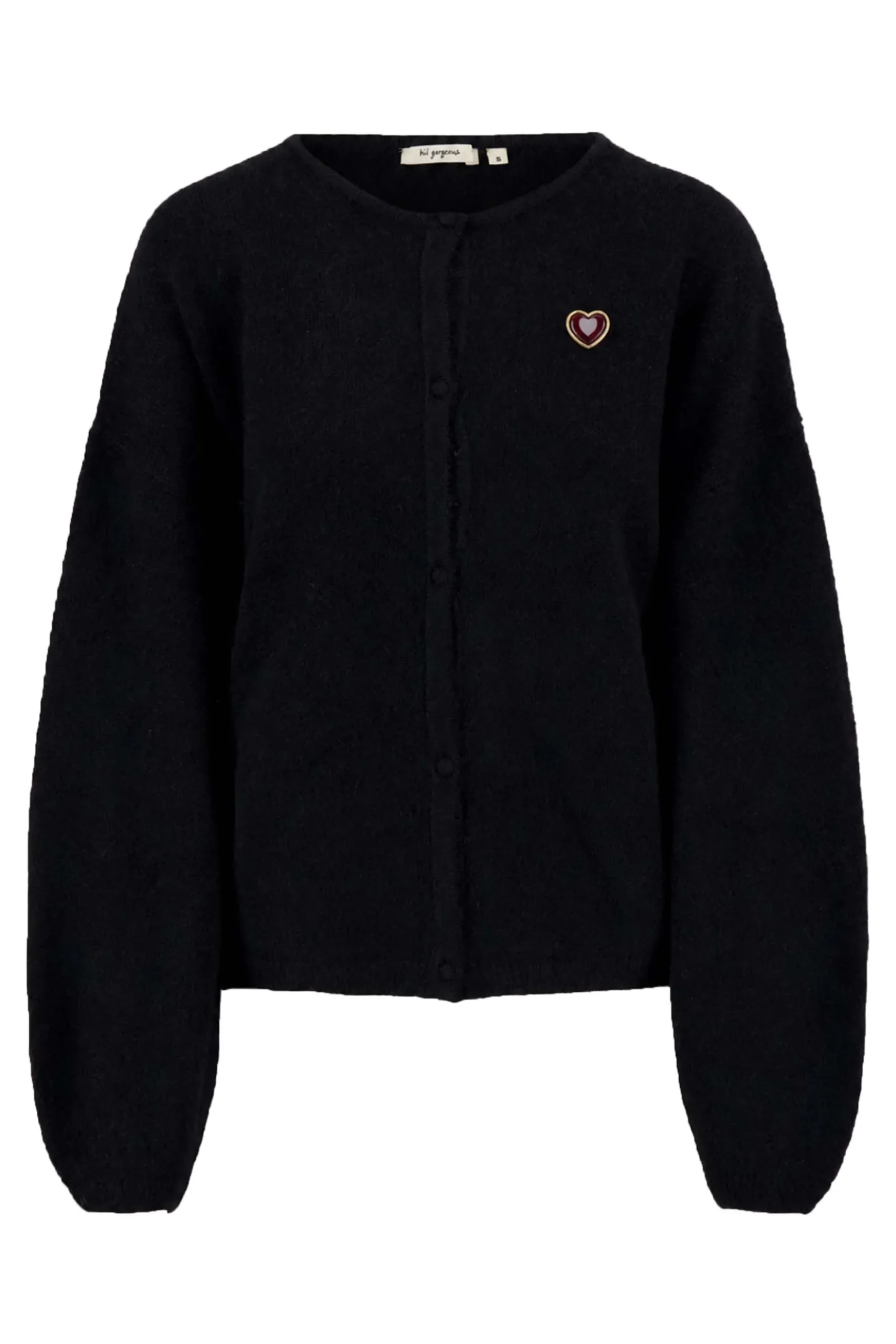 basic vestje met broche lange mouw