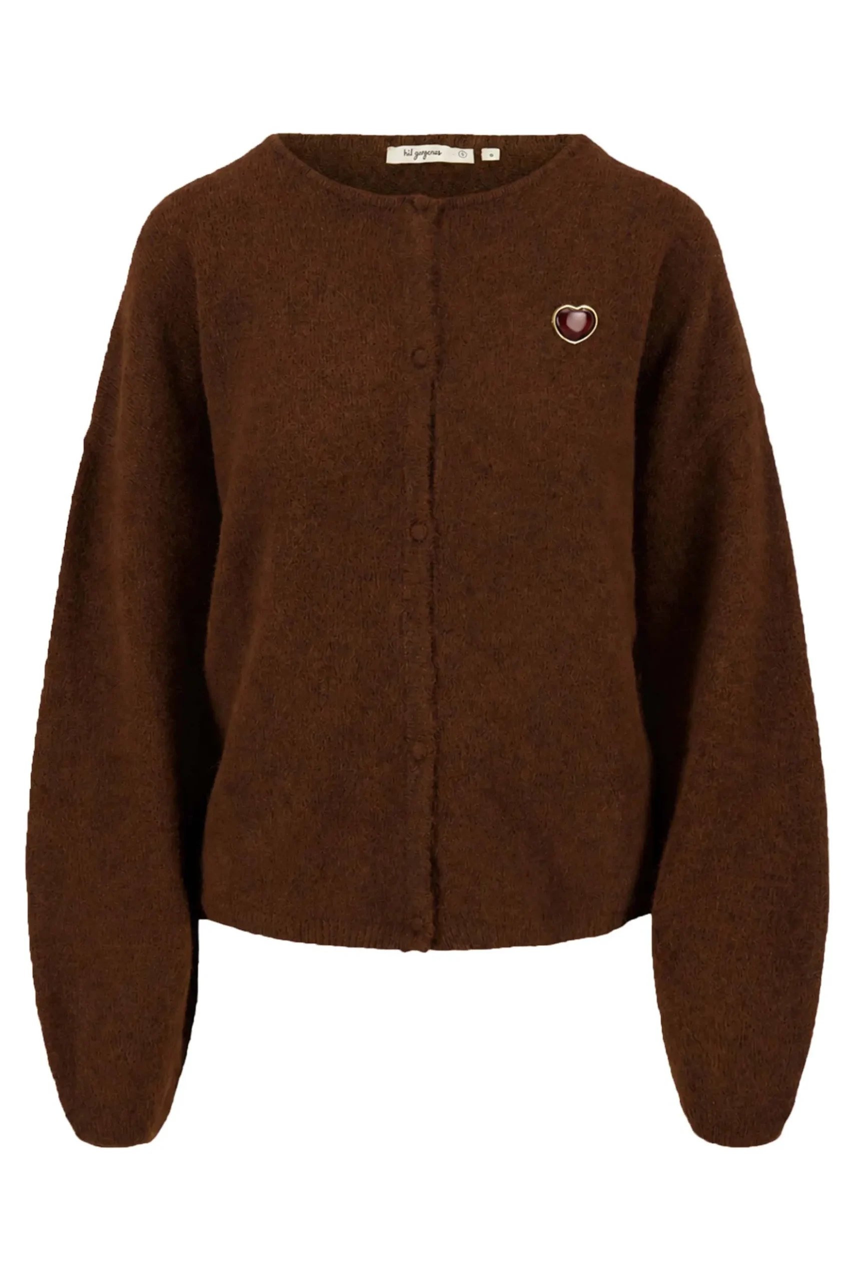basic vestje met broche lange mouw