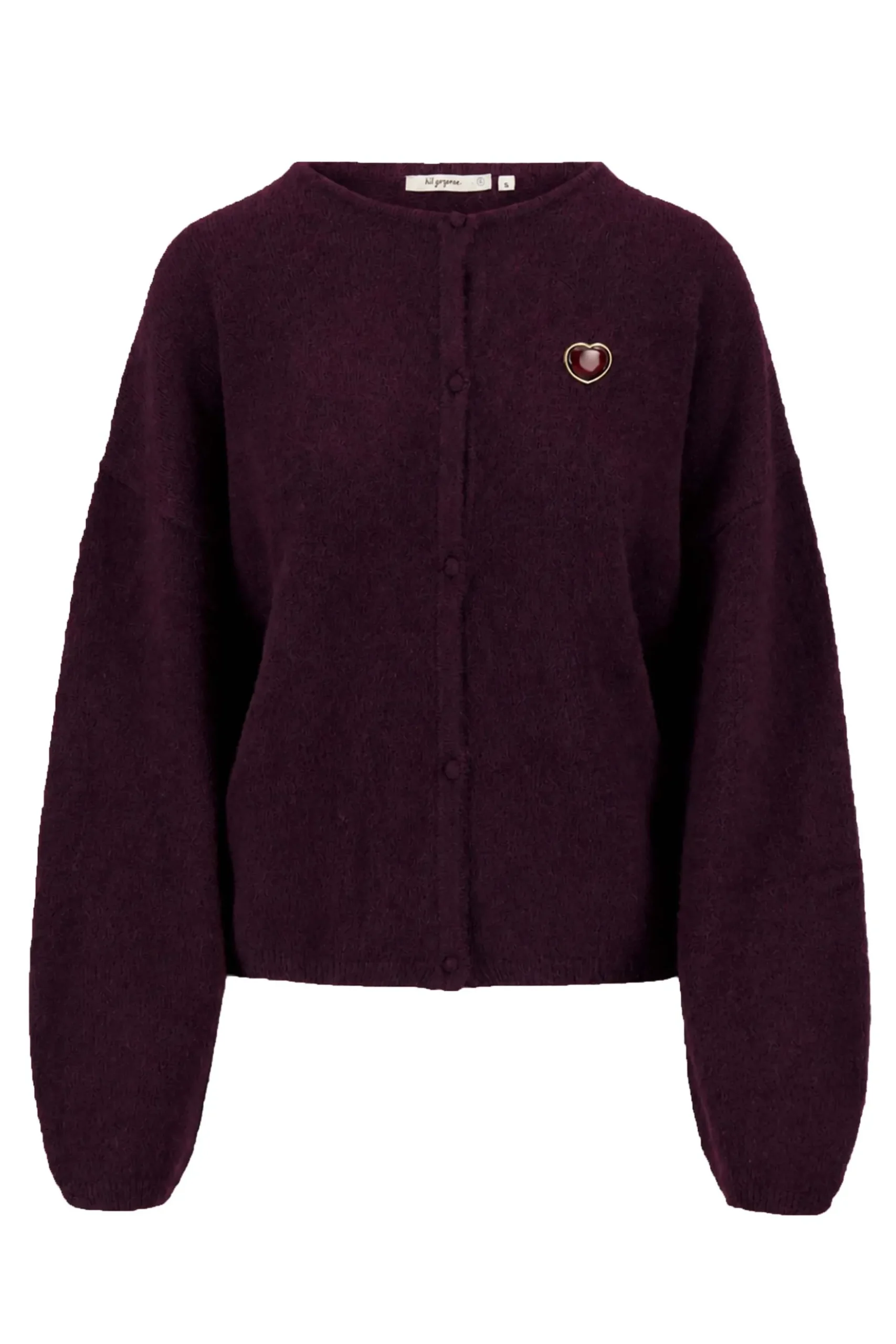 basic vestje met broche lange mouw