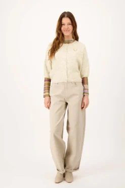 basic vestje met broche 3/4 mouw