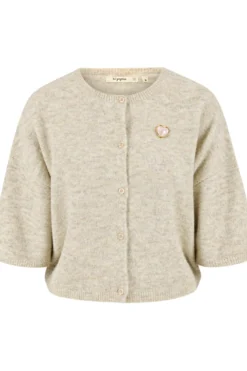 basic vestje met broche 3/4 mouw