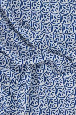 blouse lange mouw met waaierprint