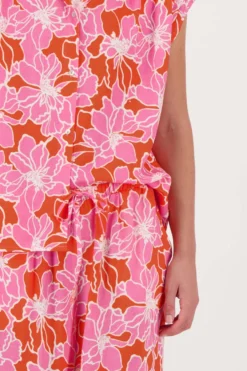 blouse met bloemen print