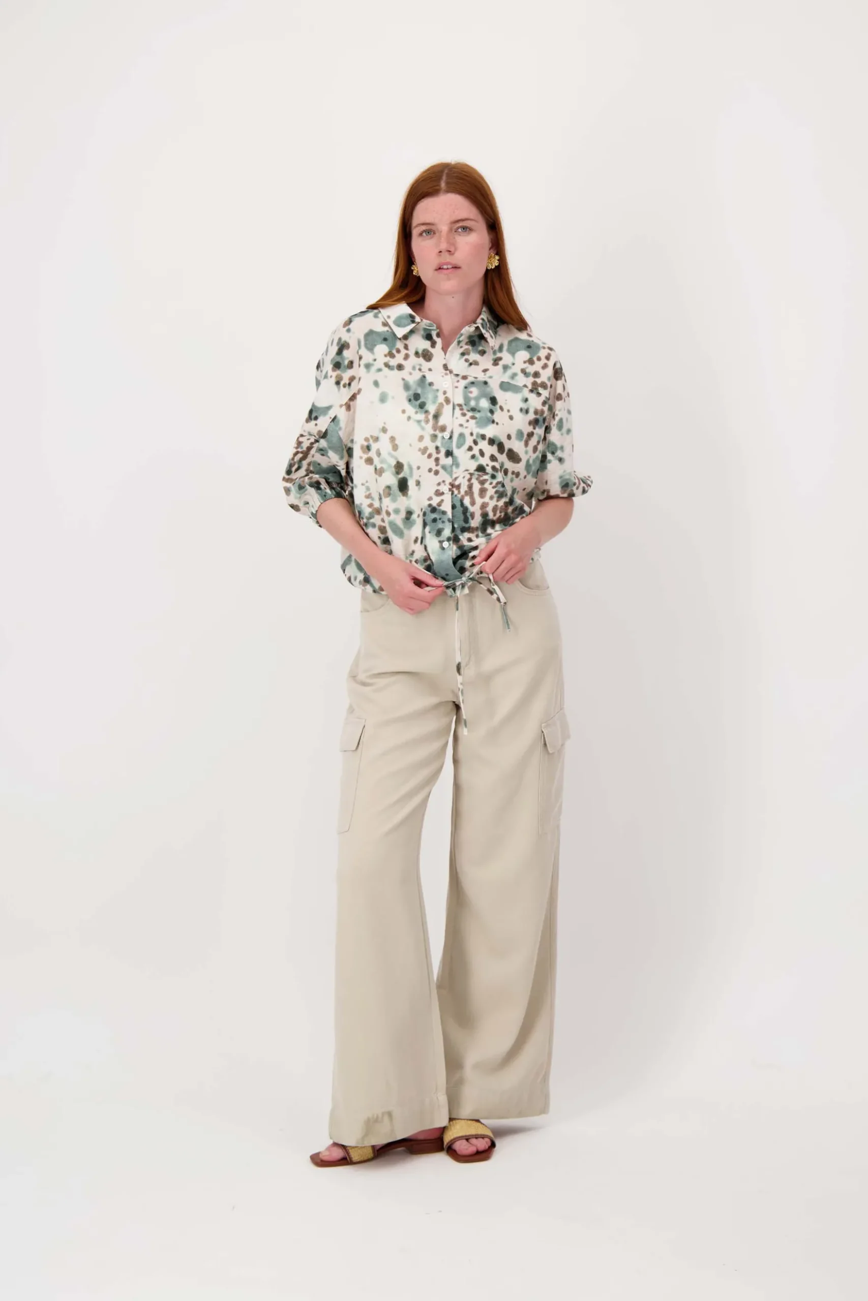 blouse met gevlekte print