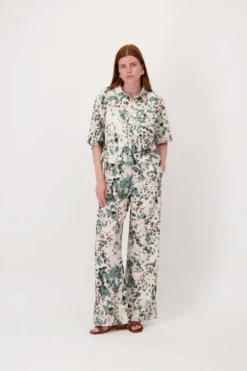 blouse met gevlekte print