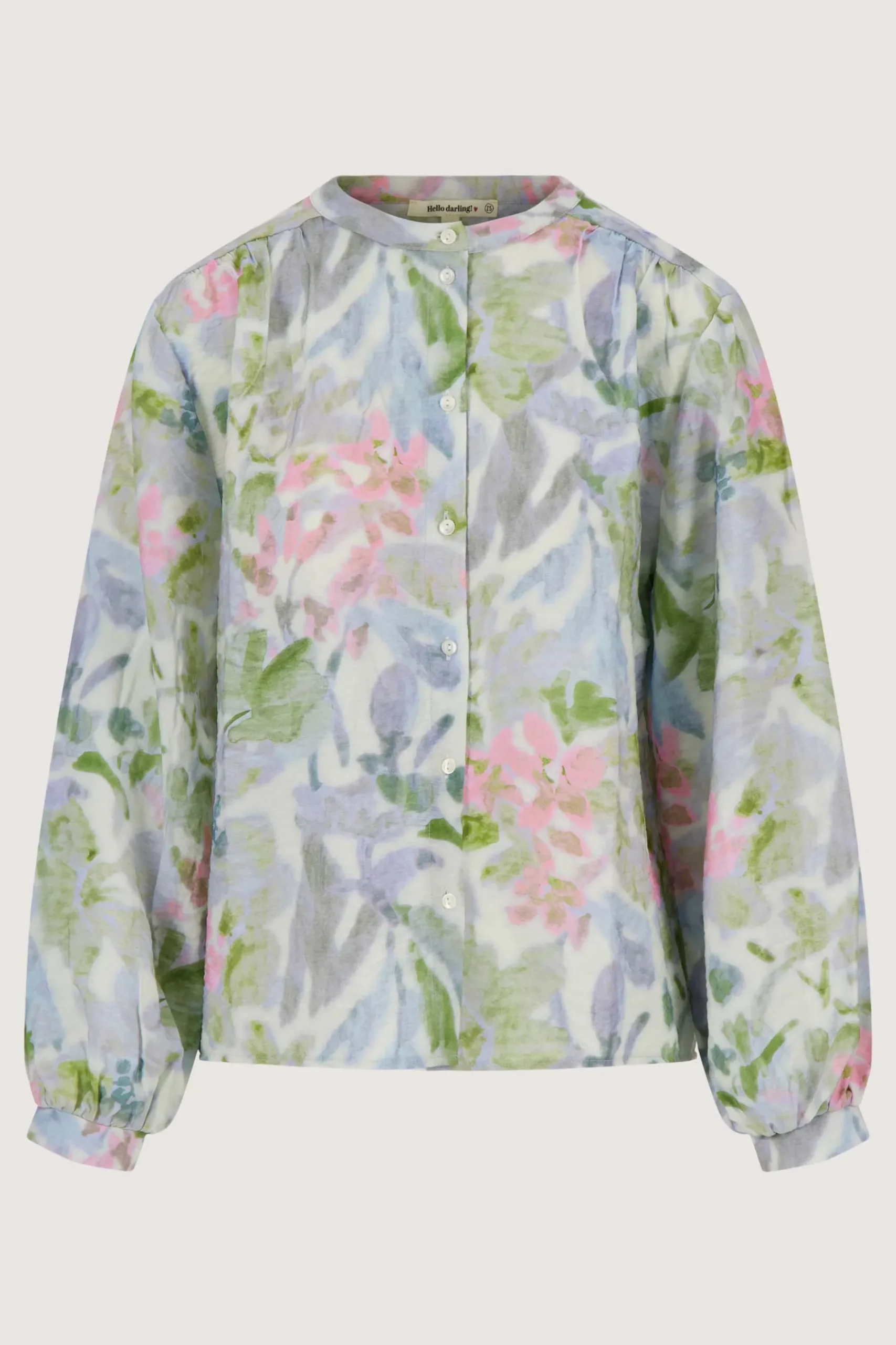 blouse zonder kraag met bloemen print