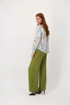 blouse zonder kraag met bloemen print