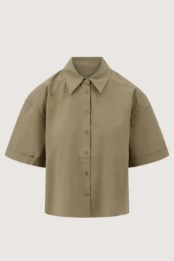 boxy blouse met korte mouw