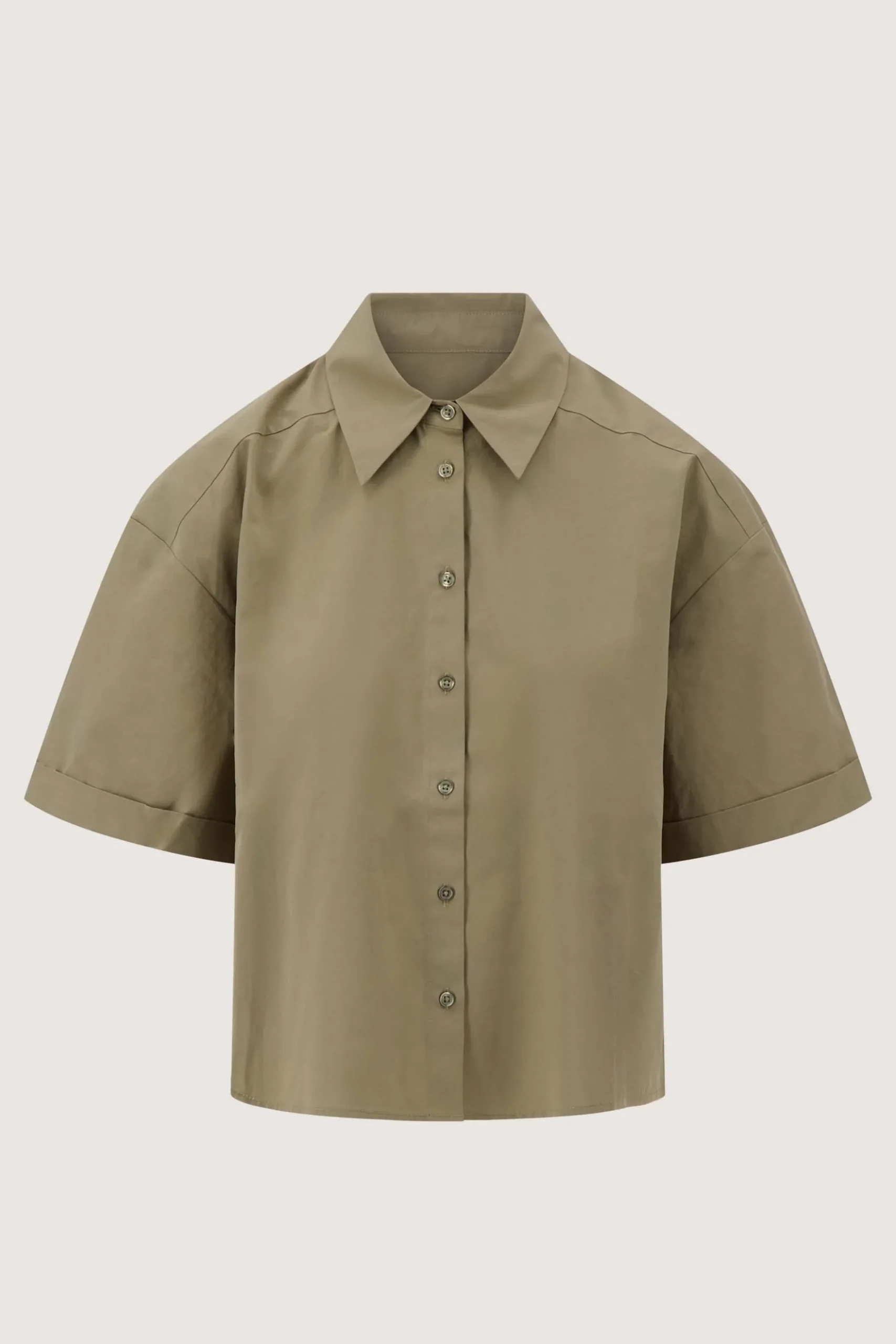 boxy blouse met korte mouw