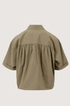 boxy blouse met korte mouw