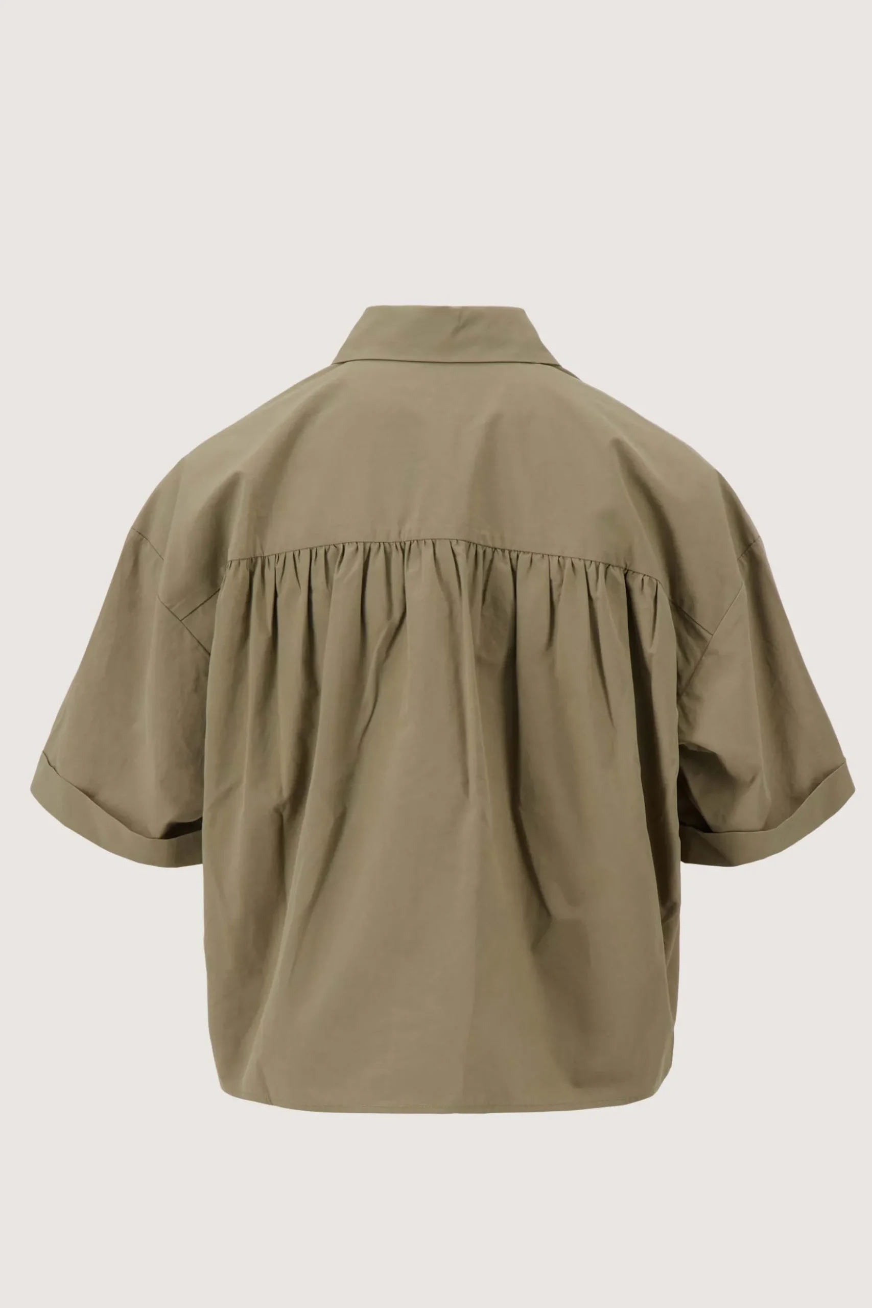 boxy blouse met korte mouw