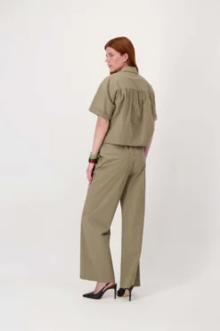 boxy blouse met korte mouw