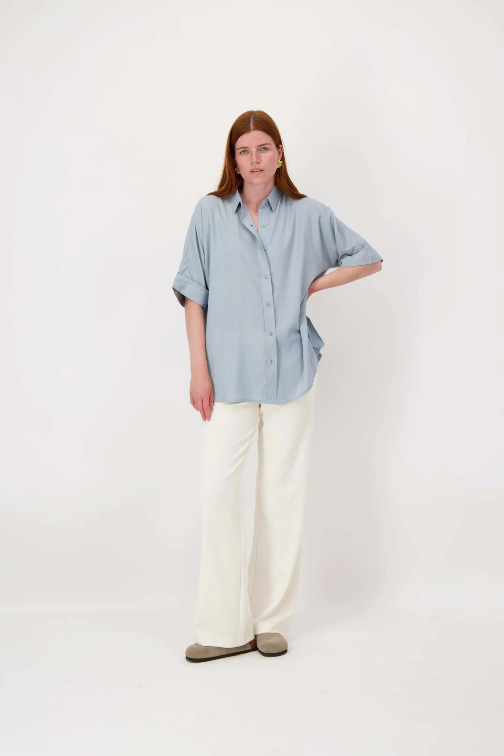 boxy model blouse