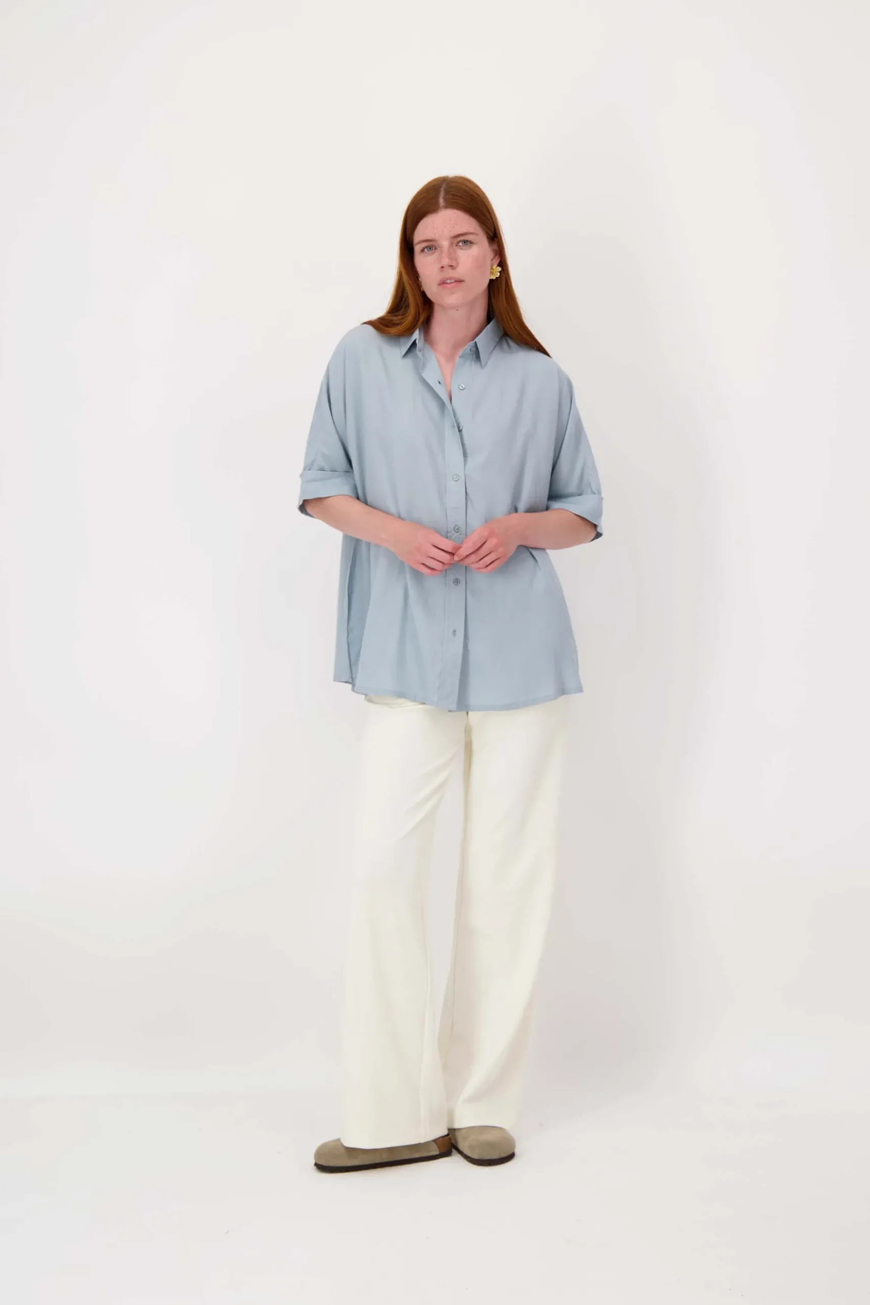 boxy model blouse
