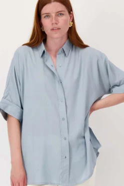 boxy model blouse
