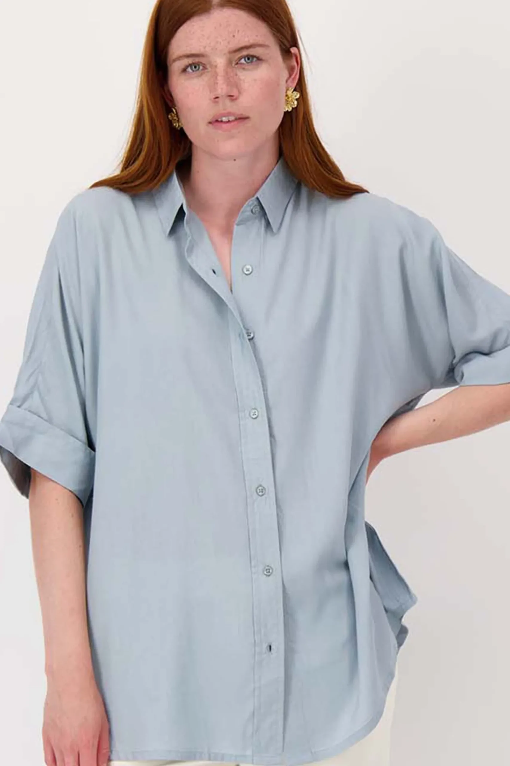 boxy model blouse