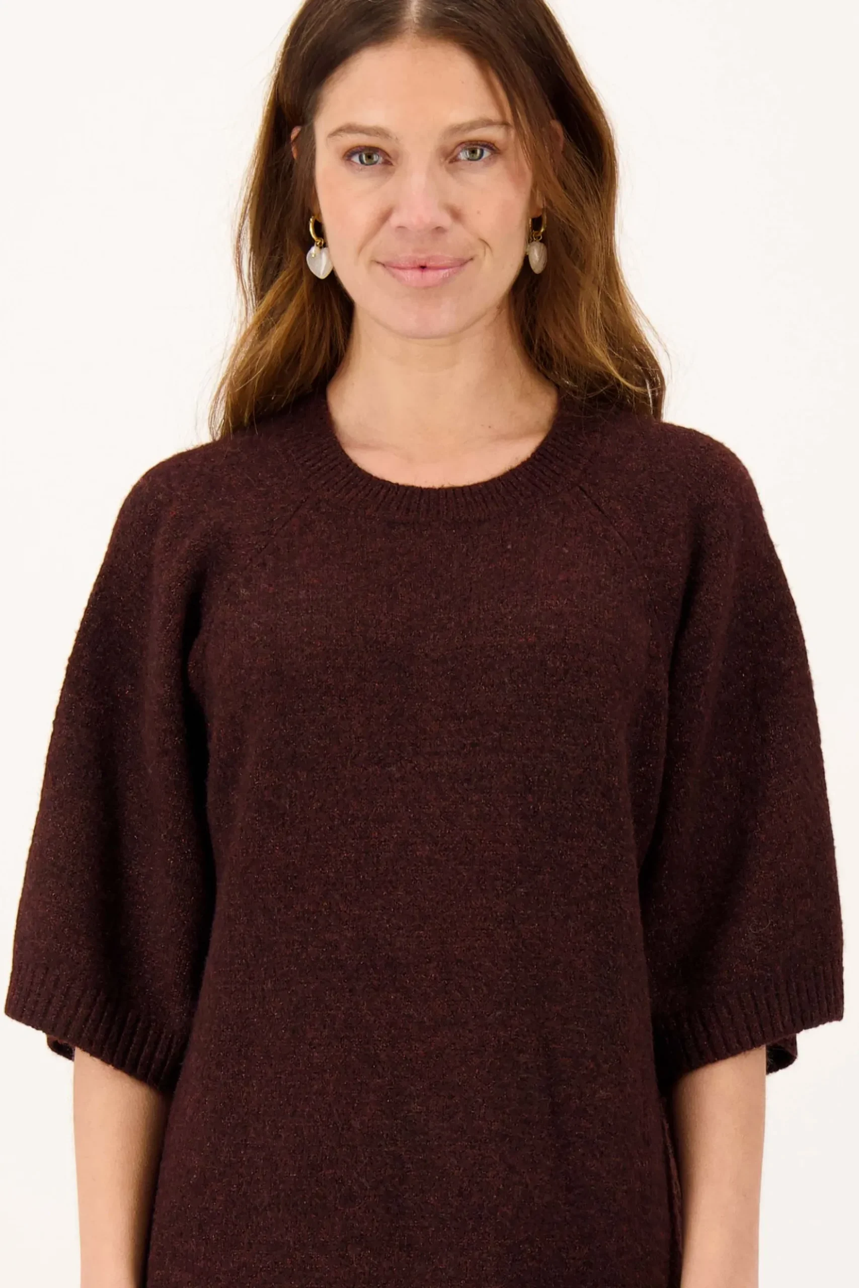 brei jurk met raglan mouwen