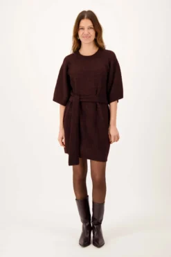 brei jurk met raglan mouwen