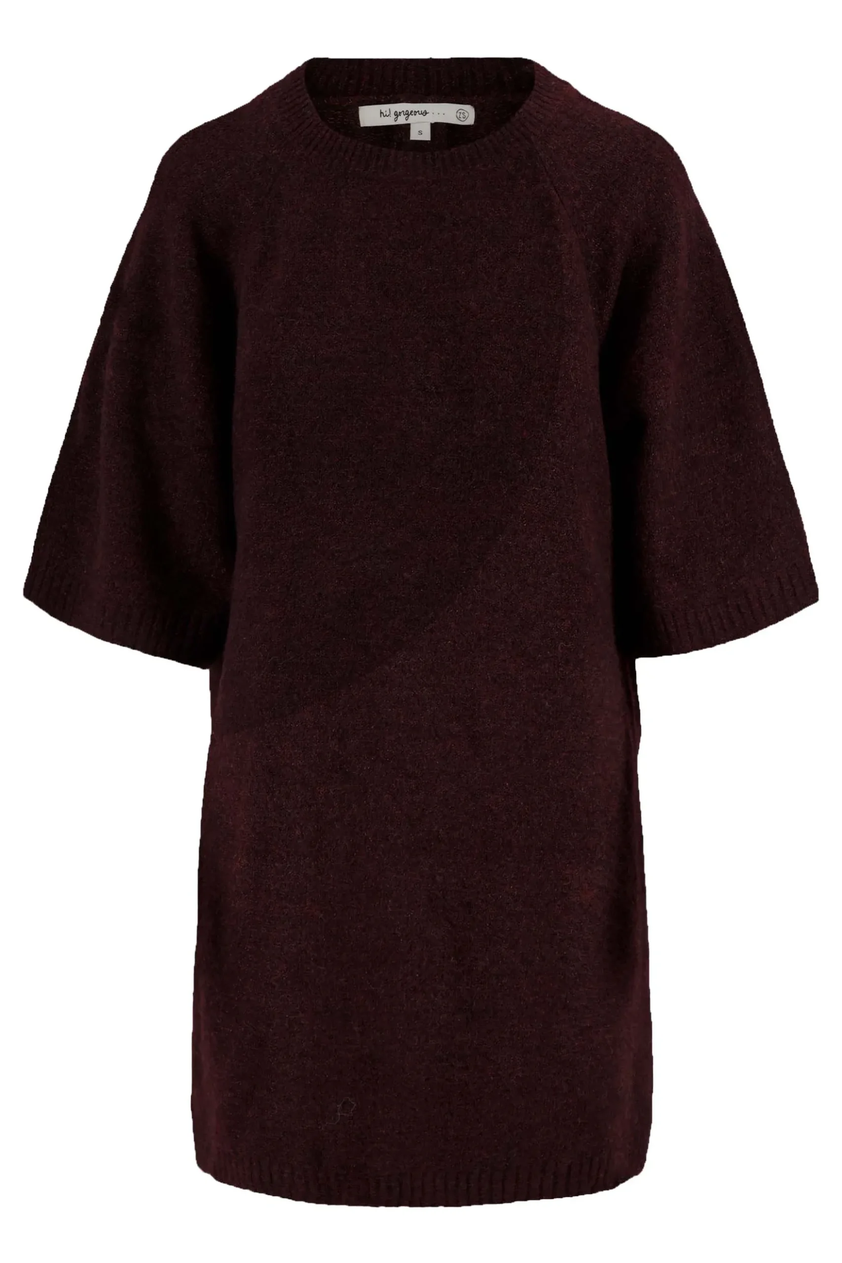 brei jurk met raglan mouwen