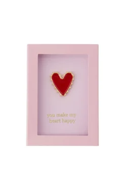 broche in doosje you make my heart happy
