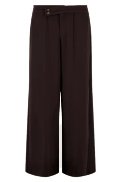 broek in superstretch met bandplooi