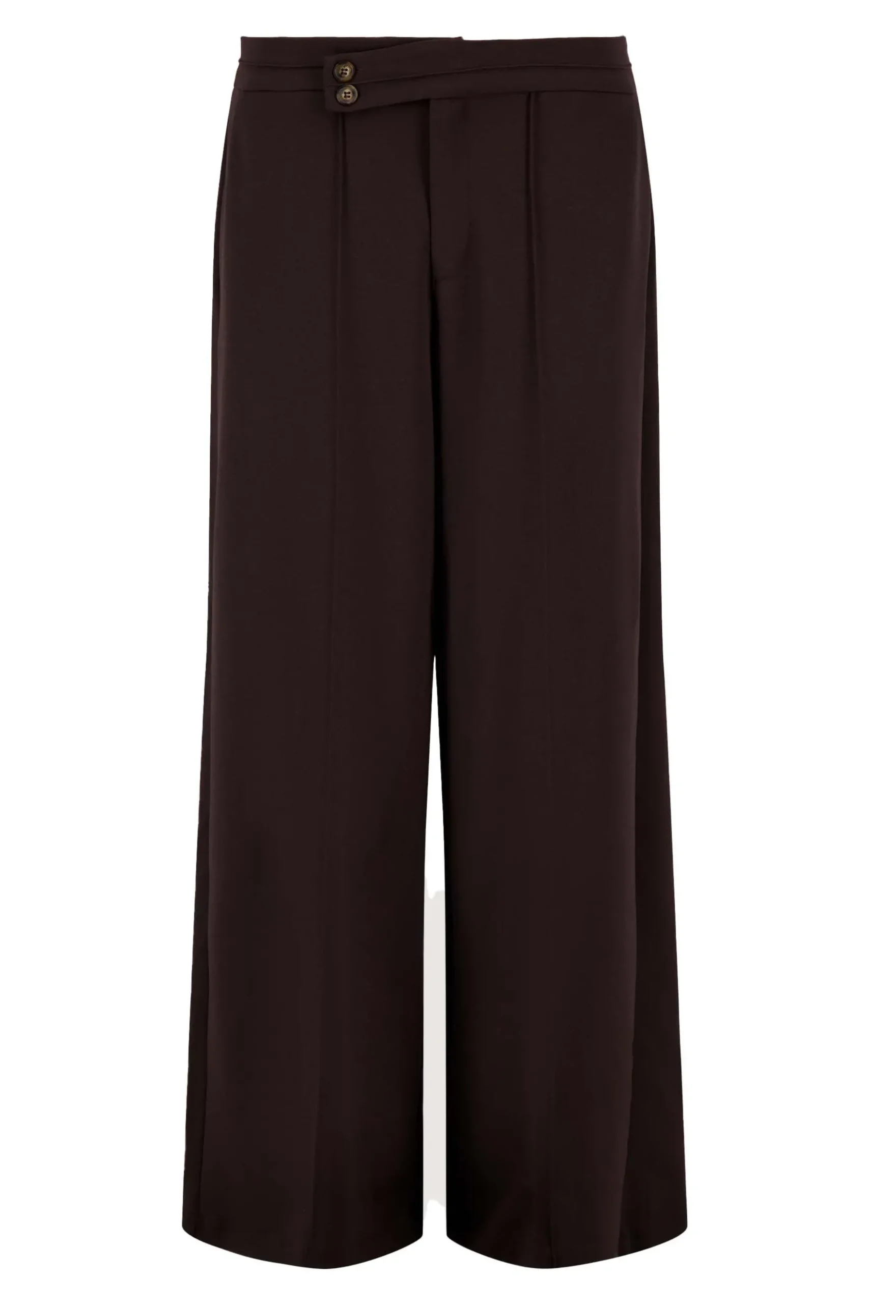 broek in superstretch met bandplooi