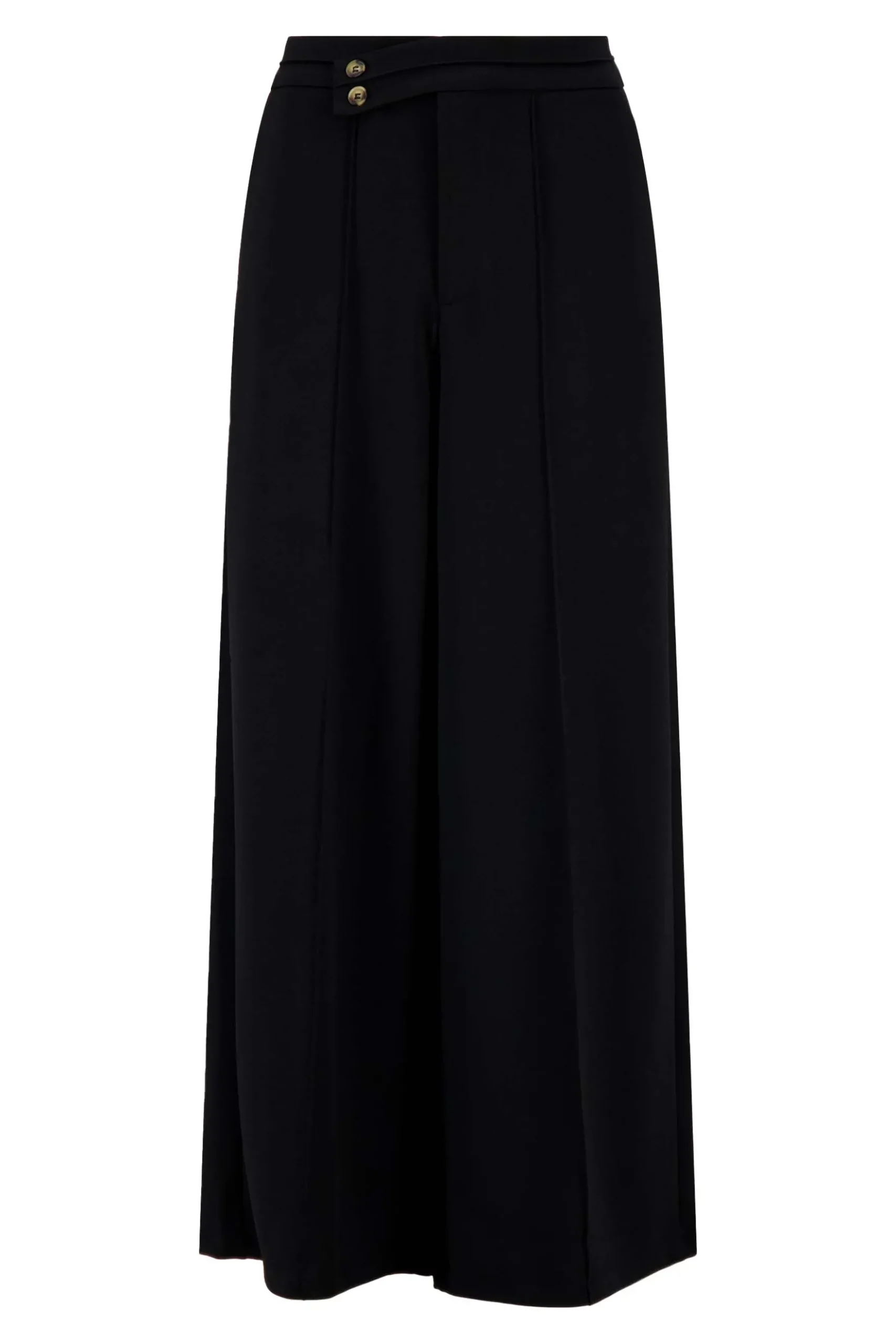 broek in superstretch met bandplooi