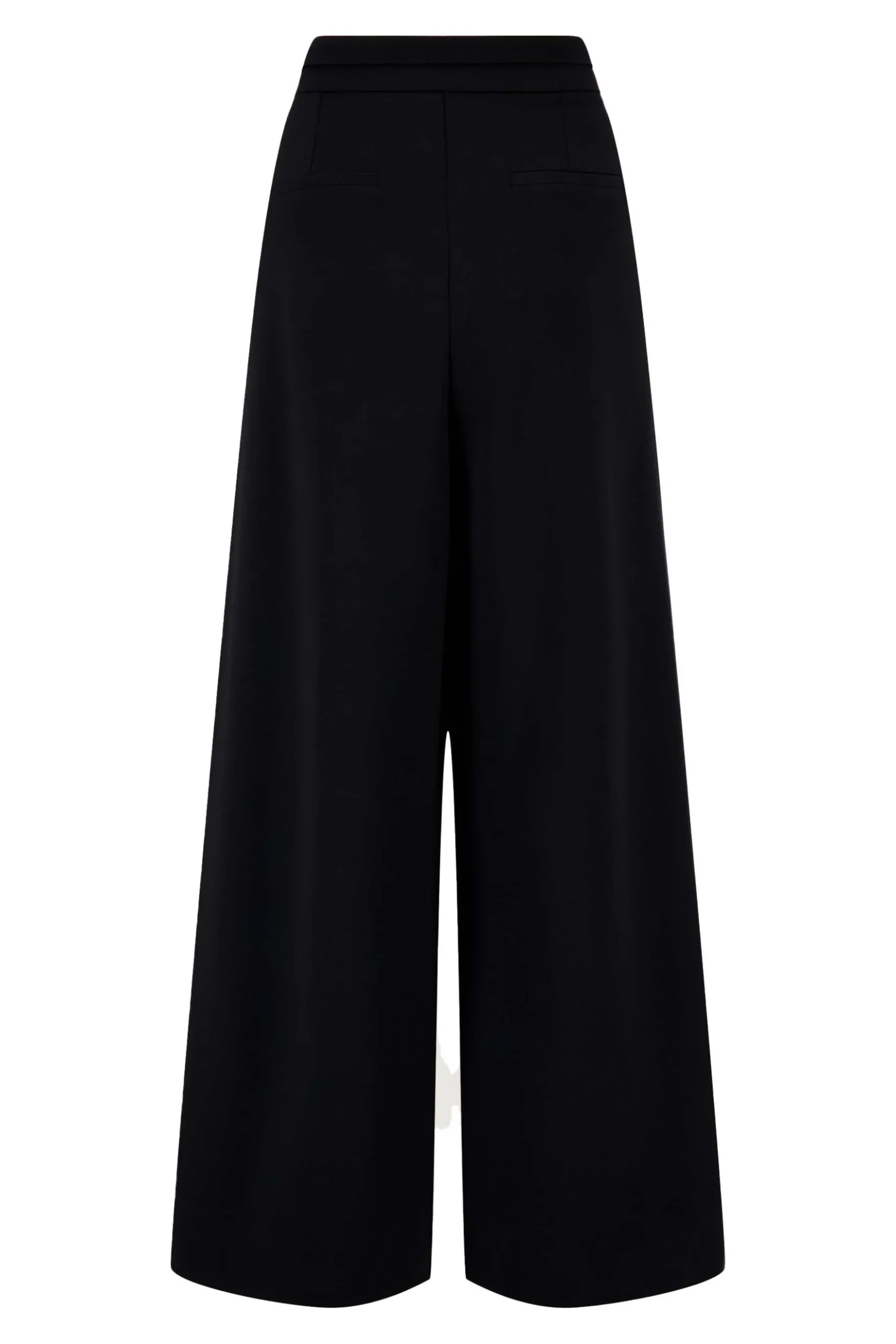 broek in superstretch met bandplooi
