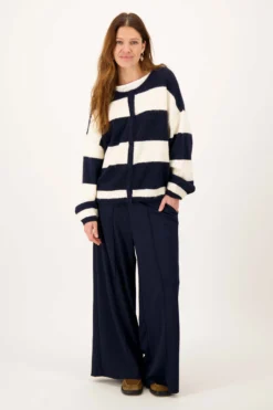 broek in superstretch met bandplooi