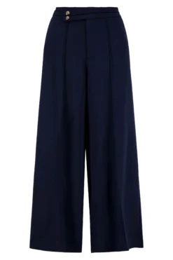 broek in superstretch met bandplooi