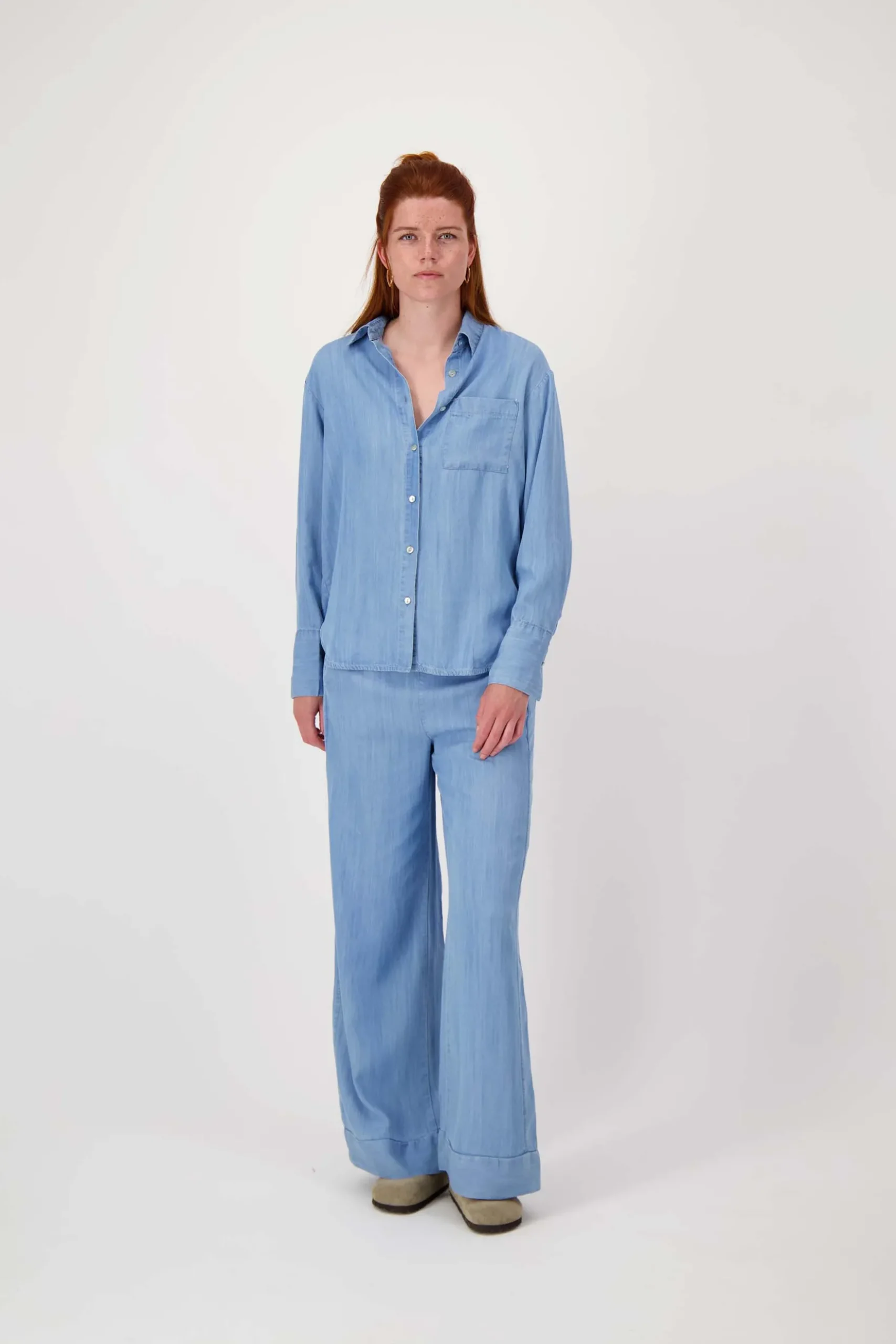 broek van denim tencel