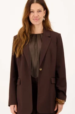choco blazer met stretch