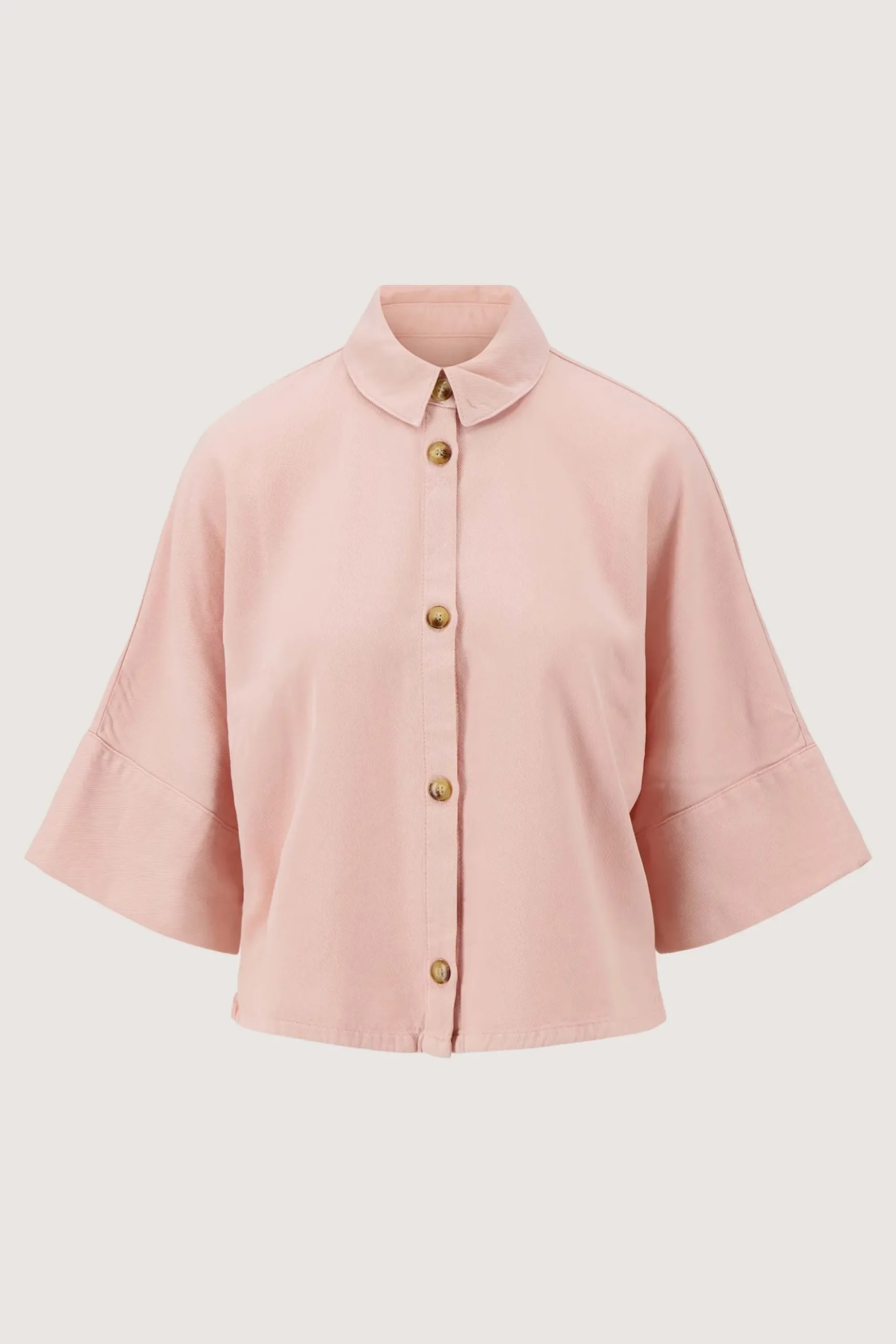 cropped boxy model blouse