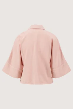 cropped boxy model blouse