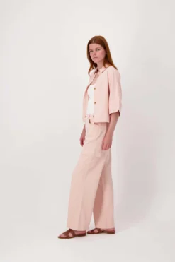 cropped boxy model blouse