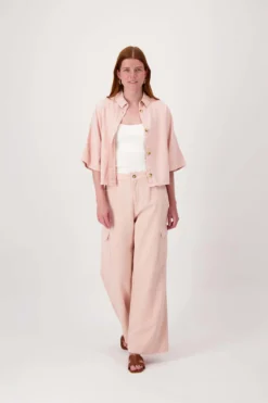 cropped boxy model blouse