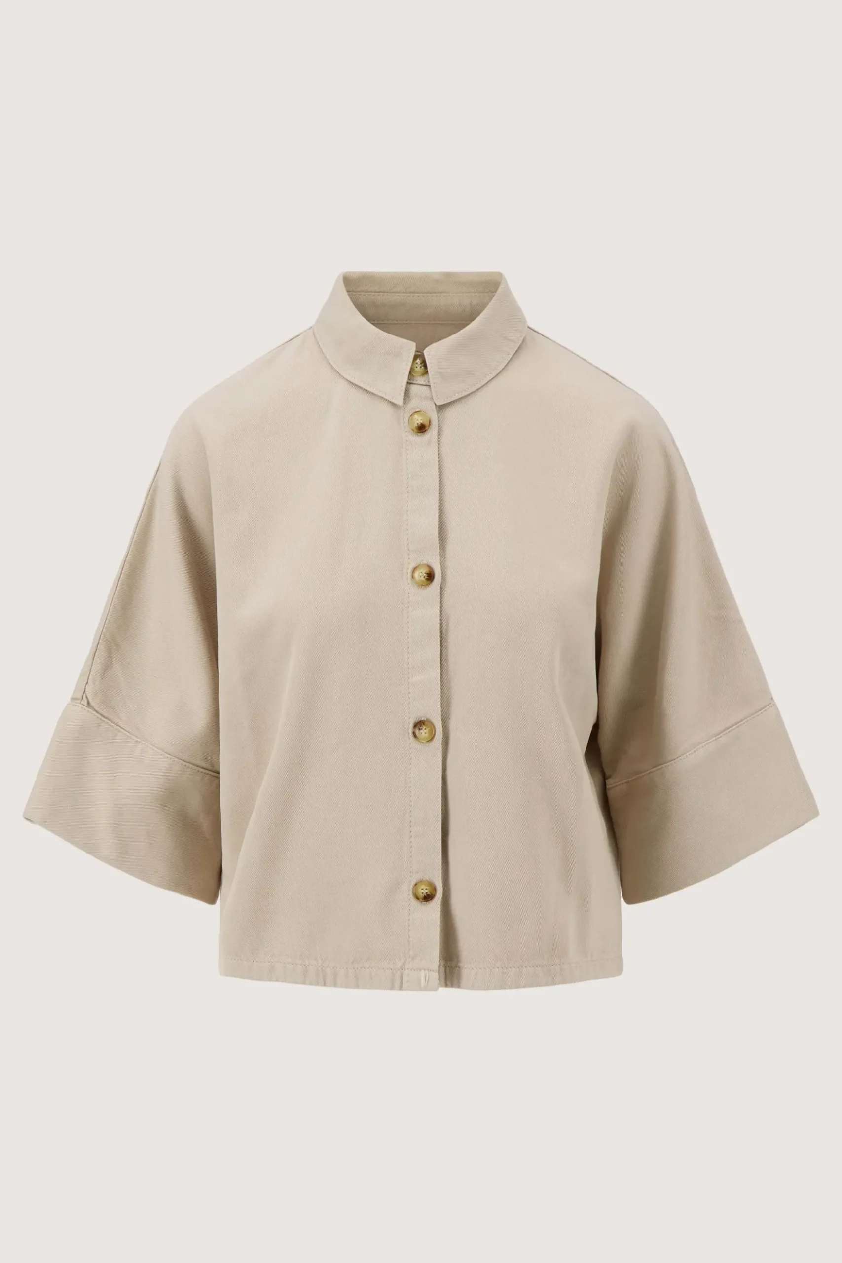 cropped boxy model blouse