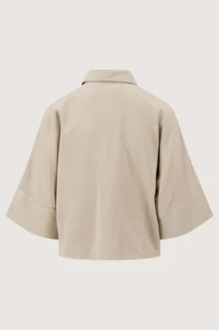 cropped boxy model blouse